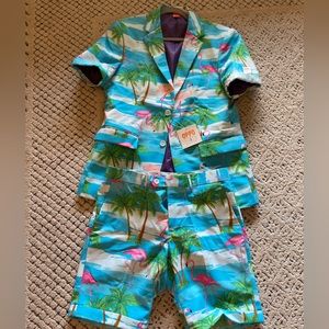NWT Mens flamingo opposuit, great for any fun occasion!